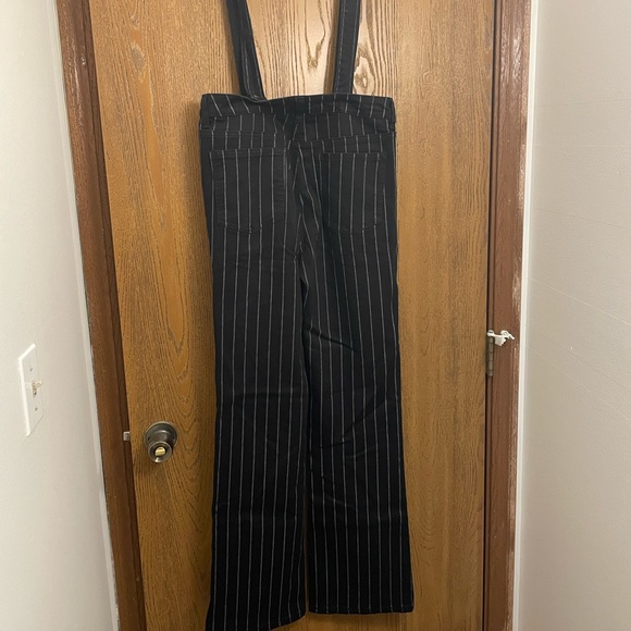 Black Stripped Suspender Pants - Picture 3 of 3